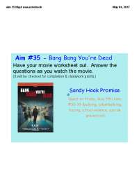 Bang Bang You're Dead: A Movie Analysis on Bullying, Cyberbullying, and School Violence