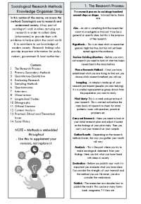 Sociological Research Methods: A Comprehensive Guide