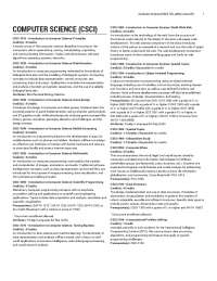 Computer Science (CSCI)