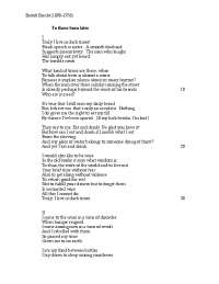 Bertolt Brecht (1898–1956) To those born later I Truly I live in ...