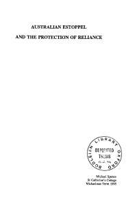 Australian Estoppel: Filling the Doctrinal Lacuna in Induced Assumptions