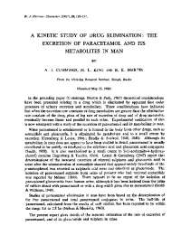 Kinetic Study of Drug Elimination: Paracetamol and Its Metabolites