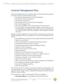 Road PPP Contract Management Plan: Implementation & Monitoring