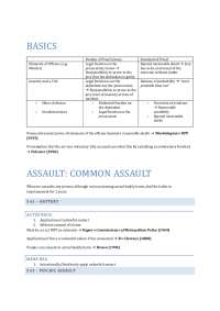 Criminal Law: Burden of Proof, Assault, and Grievous Bodily Harm