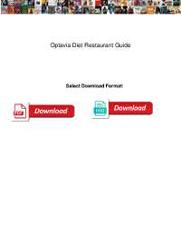 Optavia Diet Restaurant Guide
