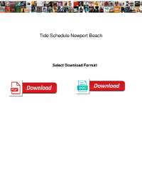 Newport Beach Tide Schedule and Information