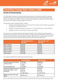 Calculating ARR for Business Investments: Method & Examples