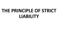 the principle of strict liability