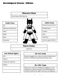 Sociological Status &Roles