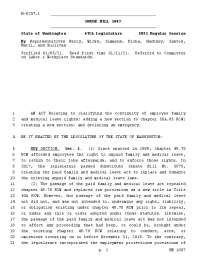Employee Family & Medical Leave Rights: Clarifying Continuity in WA State (HB 1087)