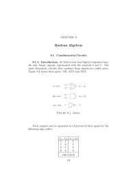 Boolean Algebras | Lecture notes Algebra | Docsity
