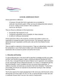 Clinical Governance Policy: Ensuring Quality Healthcare & Improvement in NHS