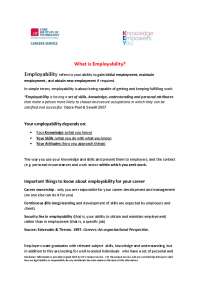 Understanding Employability: The Key to Sustainable Careers