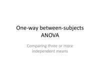 Understanding One-Way ANOVA: Comparing Three or More Independent Means