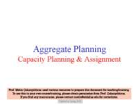 Aggregate Planning