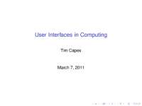 User Interfaces in Computing