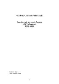 Guide to Chemistry Practicals