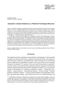 Analytic Induction: A Method for Theoretical Saturation in Social Science Research