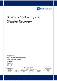 Business Continuity and Disaster Recovery | Lecture notes Logistics ...