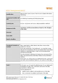 BTEC Assignment Brief | Lecture notes Information Technology | Docsity