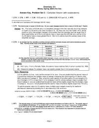 Atomic Mass and Isotopes: Problem Set 3 Solutions
