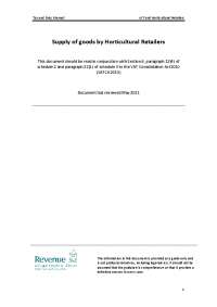 VAT Treatment for Horticultural Retailers: Zero, Reduced, and Standard Rates