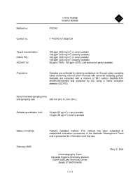 Analysis of Amyl Acetates: Sampling, Detection Limits, and Retention Efficiencies