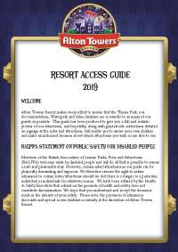Alton Towers Resort Access Guide for Visitors with Additional Needs