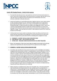 Pandemic: Categorizing & Prioritizing Criminal Cases - Interim Protocol