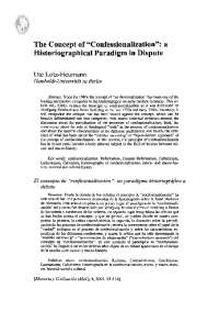 Understanding Confessionalization: A Historical Paradigm in Dispute