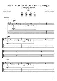 Why'd You Only Call Me When You're High? | Lecture notes Music | Docsity