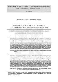 Optimizing Construction Schedule: Tech Order, Mode Allocation, and Project Structure