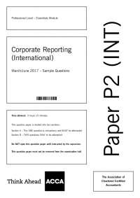 Corporate Reporting (International)