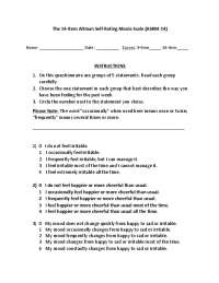 The 14-Item Altman Self-Rating Mania Scale (ASRM-14)