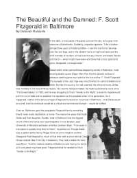 F. Scott Fitzgerald's Baltimore Years: A Home Amidst Struggles