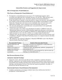 AHRQ Quality Indicators Toolkit: Preventing Postoperative Wound Dehiscence