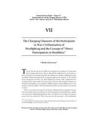 Evolution of War Participants & Intersection of Conflict and Human Rights Law