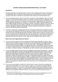 Divorce Reform Bill: A New Approach to Marital Splits