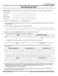 FDIC Declaration for Trust: Account Information and Beneficiaries