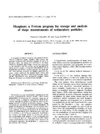 Sedimentary Sample Analysis: Morphometric Indices by Cailleux, Kuenen, and Zingg