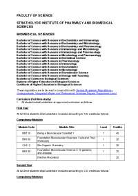 FACULTY OF SCIENCE STRATHCLYDE INSTITUTE OF ...