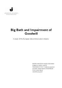 Analysis of Big Bath Accounting in the European Telecommunication Industry