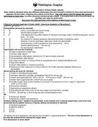 Brain Death Diagnostic Criteria for Adults: A Guide for Physicians