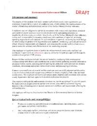 Environmental Enforcement Officer Job Description