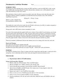 Potentiometric Acid-Base Titrations
