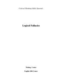 Logical Fallacies.pdf | Schemes and Mind Maps Law | Docsity