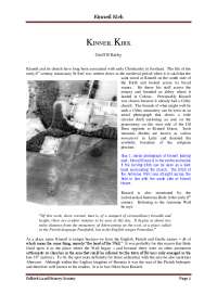 Early History of Kinneil Kirk and its Associations with Christianity in Scotland