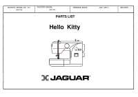 Factory Model Buyer's Guide for Hello Kitty Sewing Machine Model No. 011