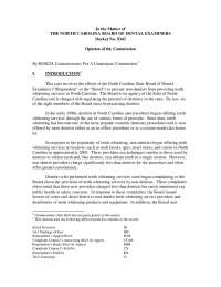 North Carolina Dental Board vs. Non-Dentist Teeth Whitening: A Case of Market Restriction