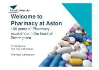 Aston University's MPharm Programme: A 166-Year Tradition of Pharmacy Excellence